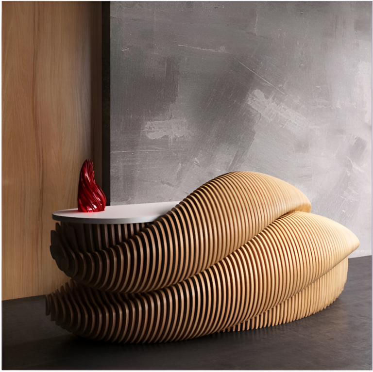 Solid Wood Slicing Front Desks