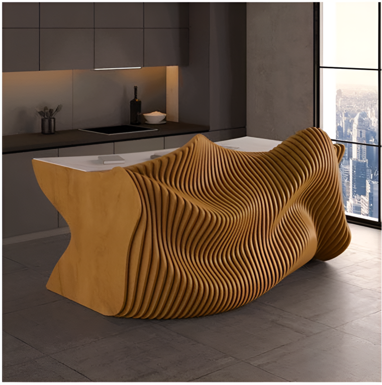 Solid Wood Slicing Front Desks