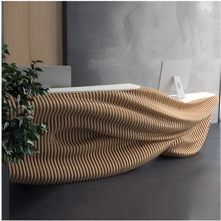 Solid Wood Slicing Front Desks