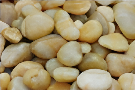 YELLOW POLISHED PEBBLES - BUILDING MATERIAL