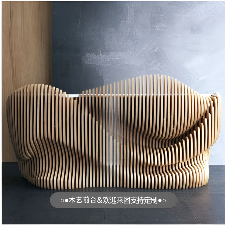 Solid Wood Slicing Front Desks