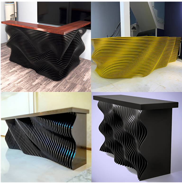 Solid Wood Slicing Front Desks