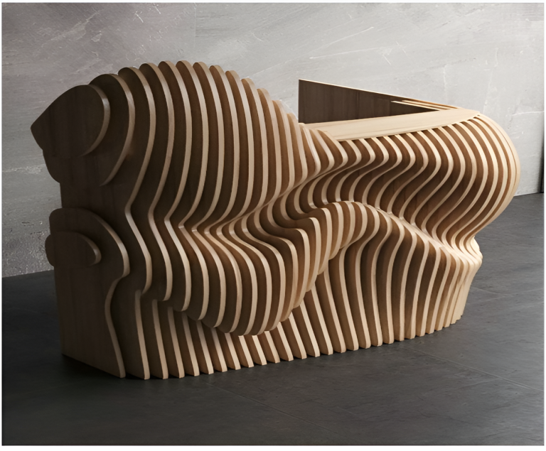 Solid Wood Slicing Front Desks