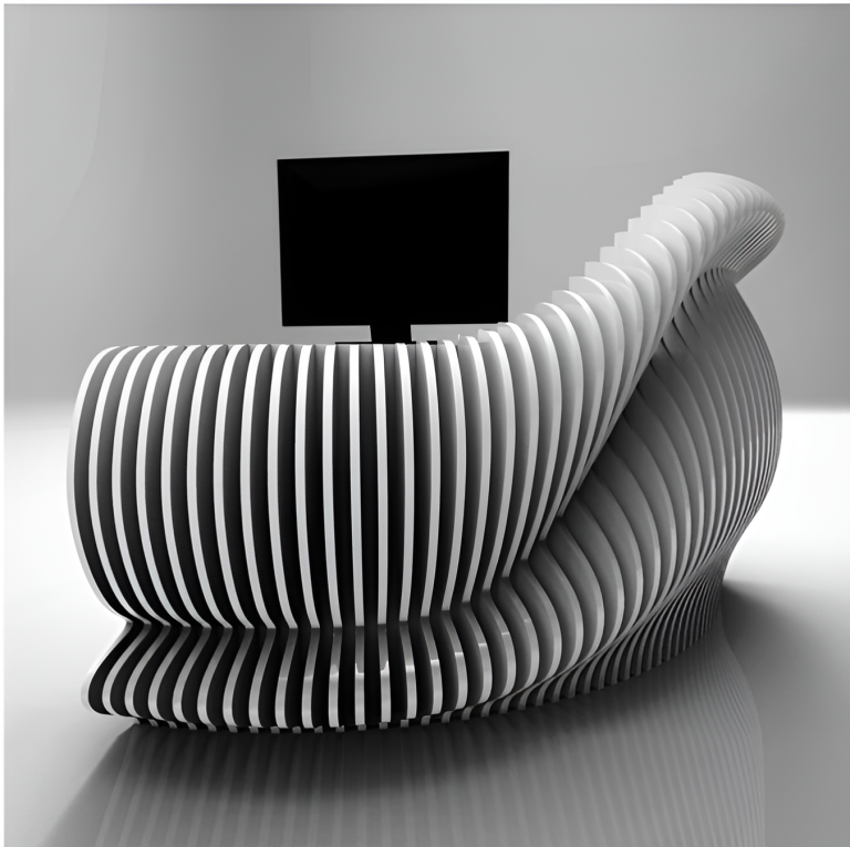 Solid Wood Slicing Front Desks