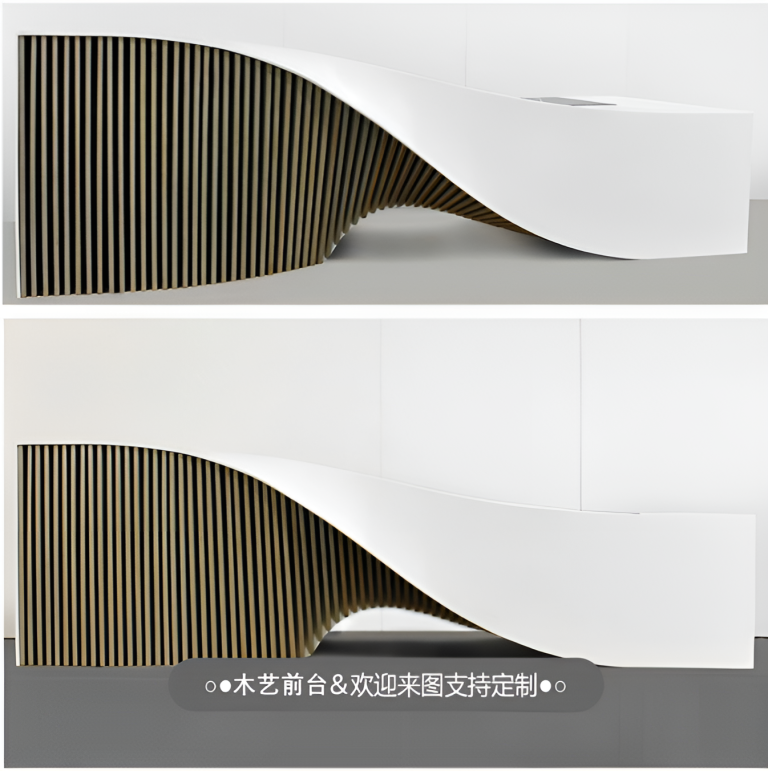 Solid Wood Slicing Front Desks